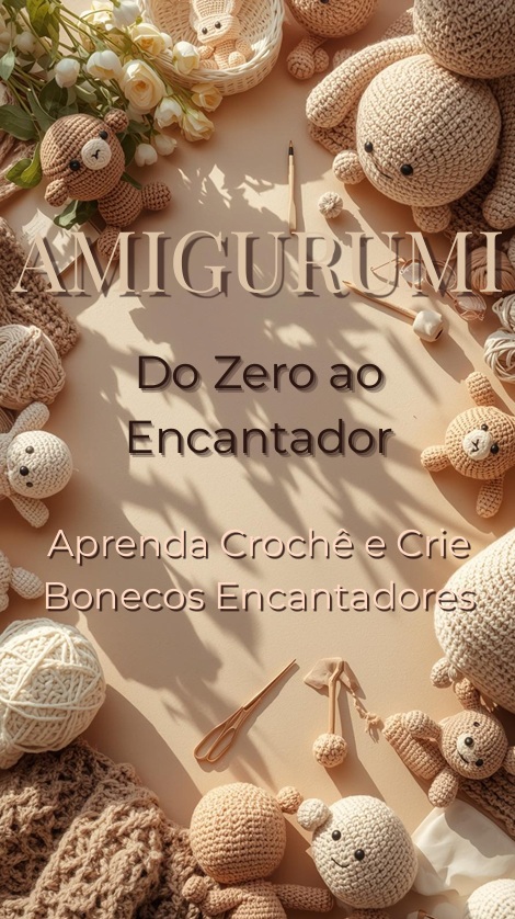 Capa do ebook Amigurumi do Zero ao Encantador